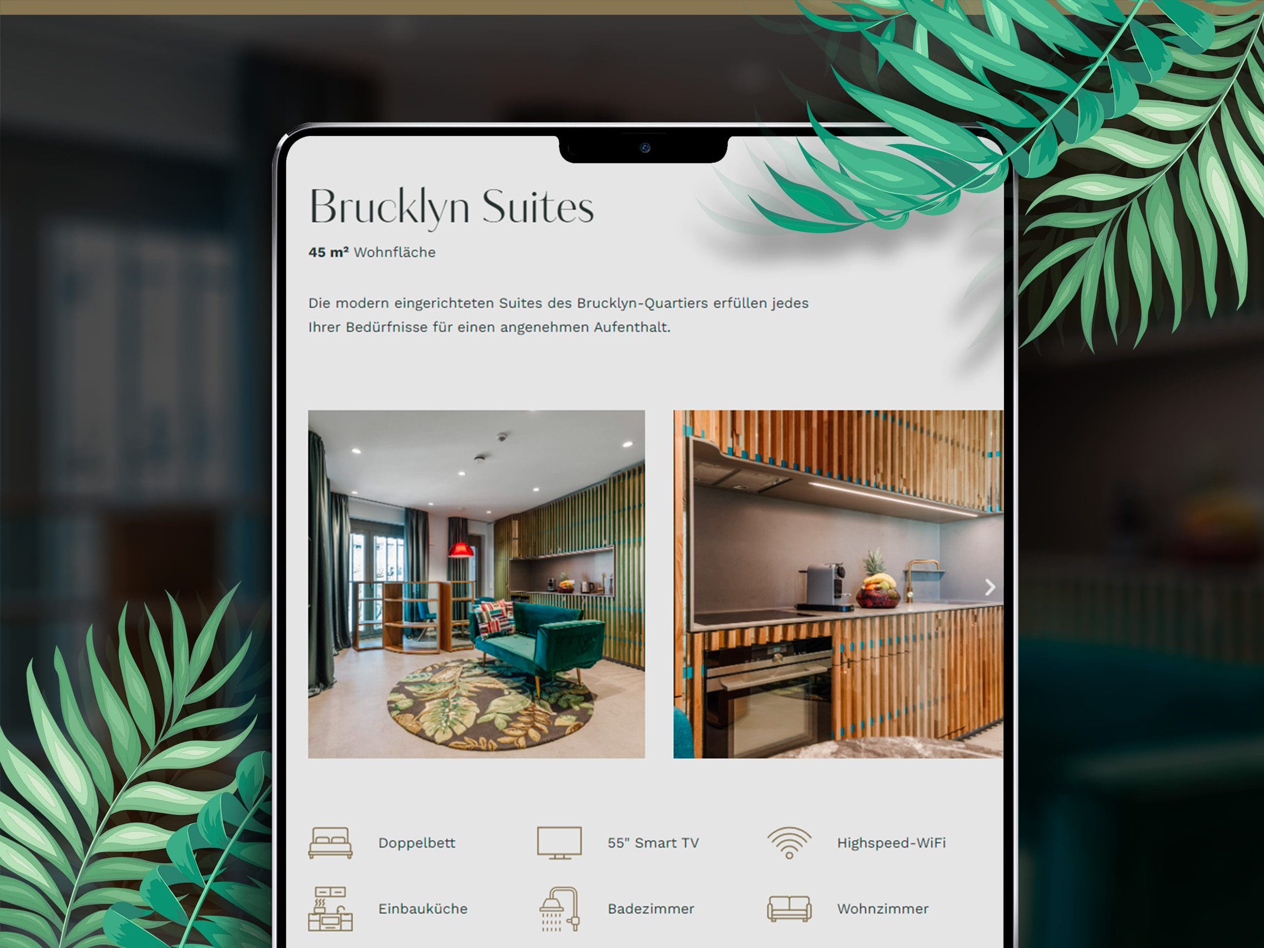 Look & Feel und Website der Brucklyn Suites