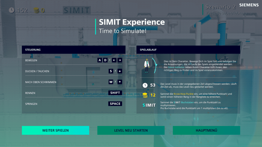 Siemens Simit Gaming Experience: Videospiel in Realtime 3D
