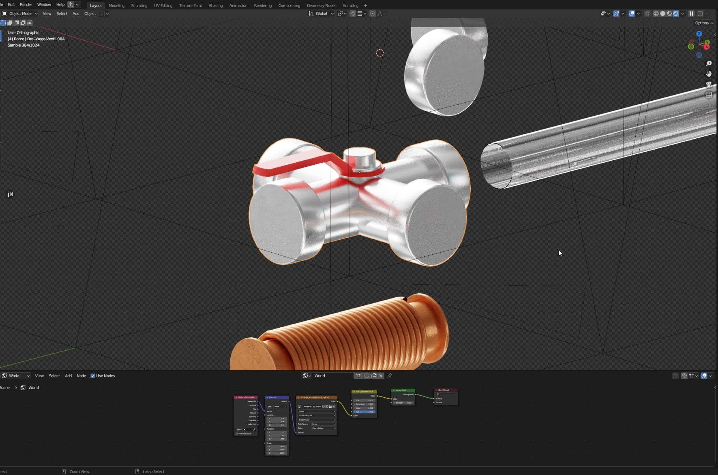 3D Umsetzung eines Ventils