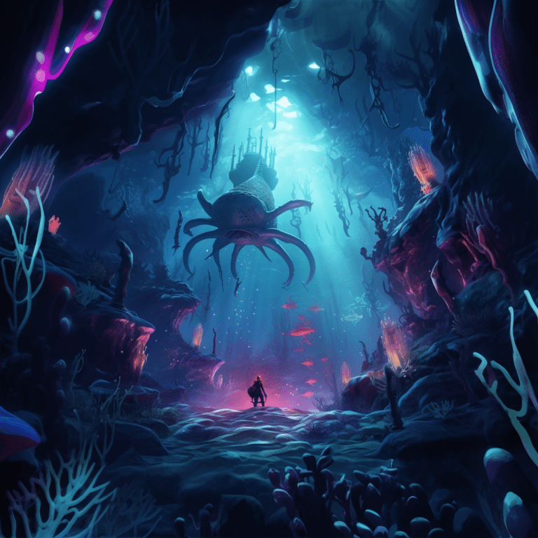 Deep sea underwater world